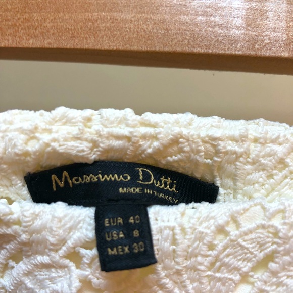 Massimo Dutti Women’s A-line, white lace skirt, size 8 - Picture 2 of 4